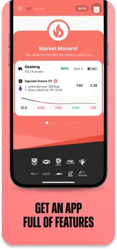 BetDeluxe app showcasing advanced betting features and tools.