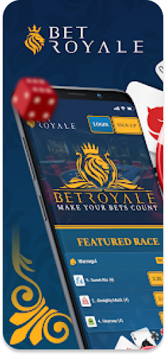 BetRoyale app main menu showcasing premium betting options.