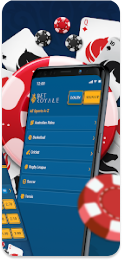 BetRoyale app secondary menu displaying additional betting features.