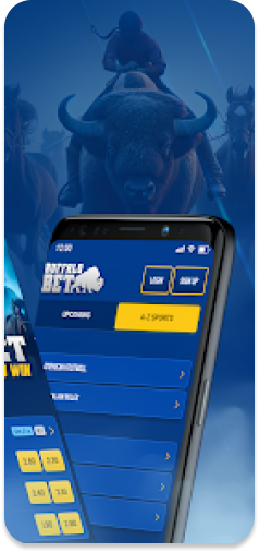 BuffaloBet app displaying the second half of the main menu with betting features.