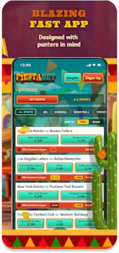 FiestaBet app highlighting speed and efficiency.