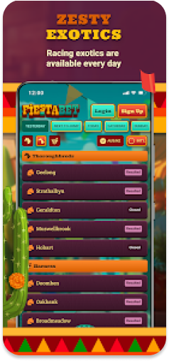 FiestaBet promoting exotic betting options for racing.