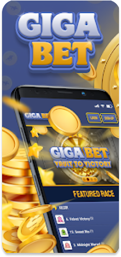 GigaBet app main menu showcasing betting options.