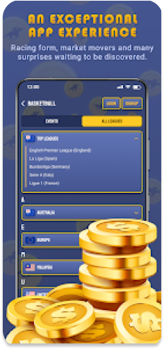 GigaBet app highlighting form guides, market movers, and exclusive features.