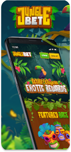 JungleBet app main menu showcasing betting options.