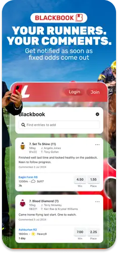 Ladbrokes Blackbook feature allowing punters to track runners.