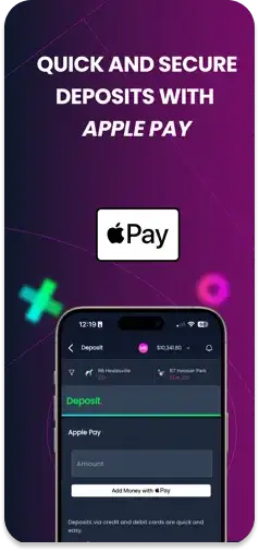 Bet Right app displaying Apple Pay as a deposit method.