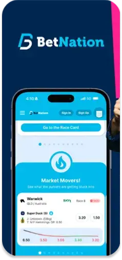 Bet Nation app highlighting the Market Movers section, showcasing popular bets among punters.