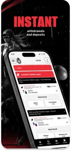 Alpha Bet app featuring fast deposits and instant withdrawals.