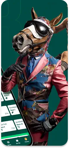 MintBet’s horse jockey brand character.