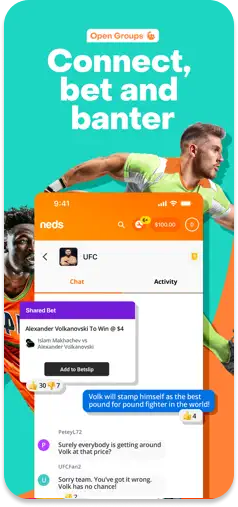 Neds Open Groups social betting feature.