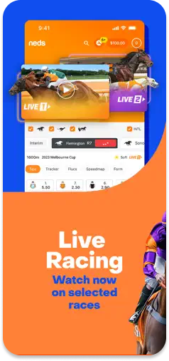 Neds live racing streaming feature.