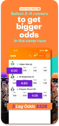 Neds Same Race Multi betting feature.
