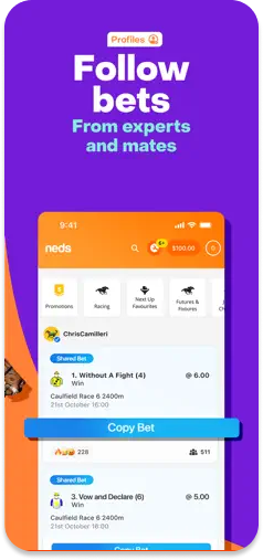 Neds betting profiles feature.