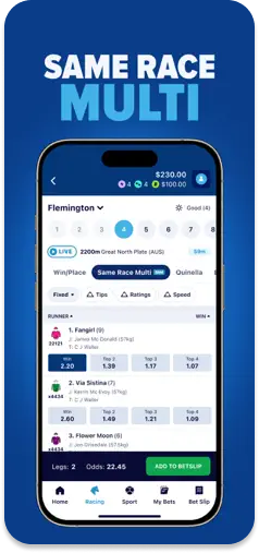 OKEBET Same Race Multi feature displaying multi-bet options.