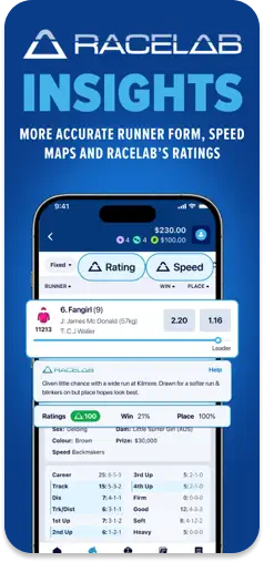 OKEBET RaceLab insights displaying in-depth runner analysis.