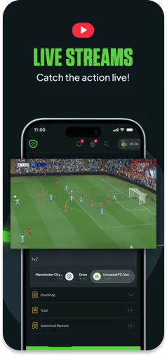 Picklebet live streaming UI.