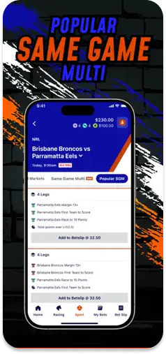 PonyBet Same Game Multi betting feature.