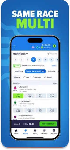 PremiumBet app Same Race Multi betting feature.