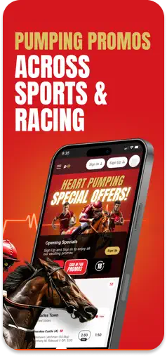 PulseBet promotions section featuring racing and sports offers.