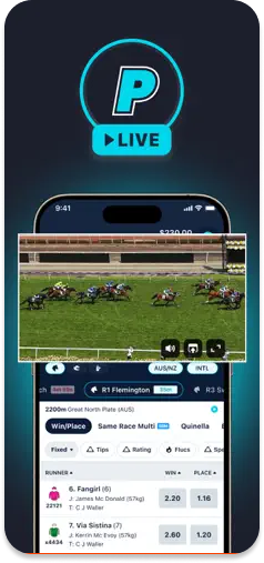 Punt123 live horse racing feed via PuntTV.