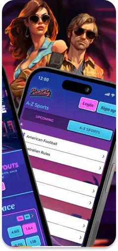 PuntCity secondary menu displaying additional betting options.