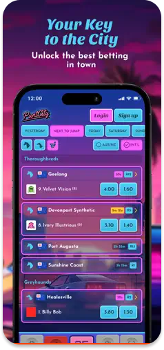 PuntCity promotional banner with key betting markets.