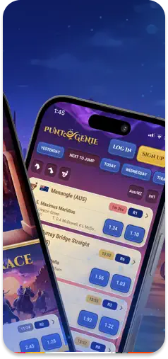 PuntGenie expanded menu showing additional betting options.