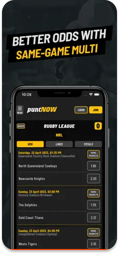PuntNow Same-Game Multi – Enhanced odds on multiple outcomes in one match.
