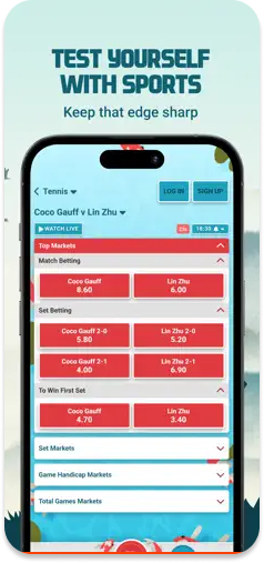 QuestBet sports betting UI – A streamlined layout for sports betting enthusiasts.