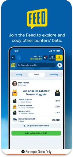 Sportsbet Feed – A social betting feature for punters to explore and copy bets.
