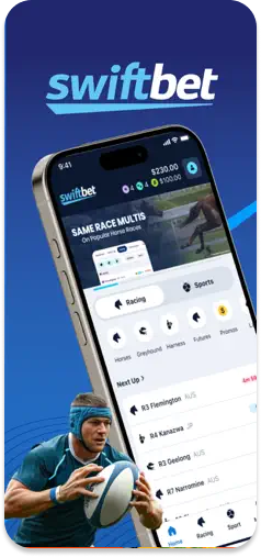 SwiftBet main menu – Featuring Same Race Multis and intuitive navigation.