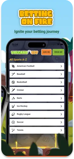 VolcanoBet UI showcasing an engaging bet placement screen.