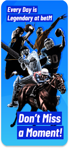 BetM promotional banner emphasizing daily betting excitement.