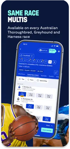 Betr app displaying Same Race Multi betting options.